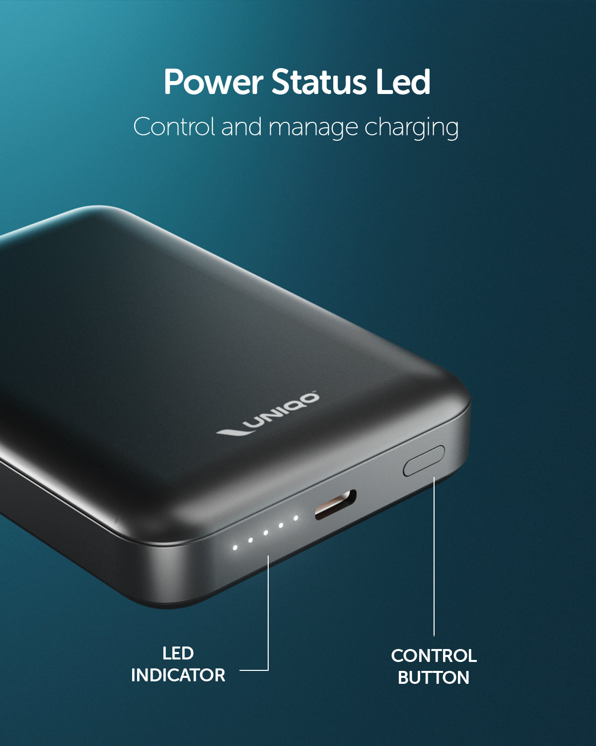 Power Bank 10.000 mAh Power Flux, compatibile MagSafe e con porta USB-C 20W