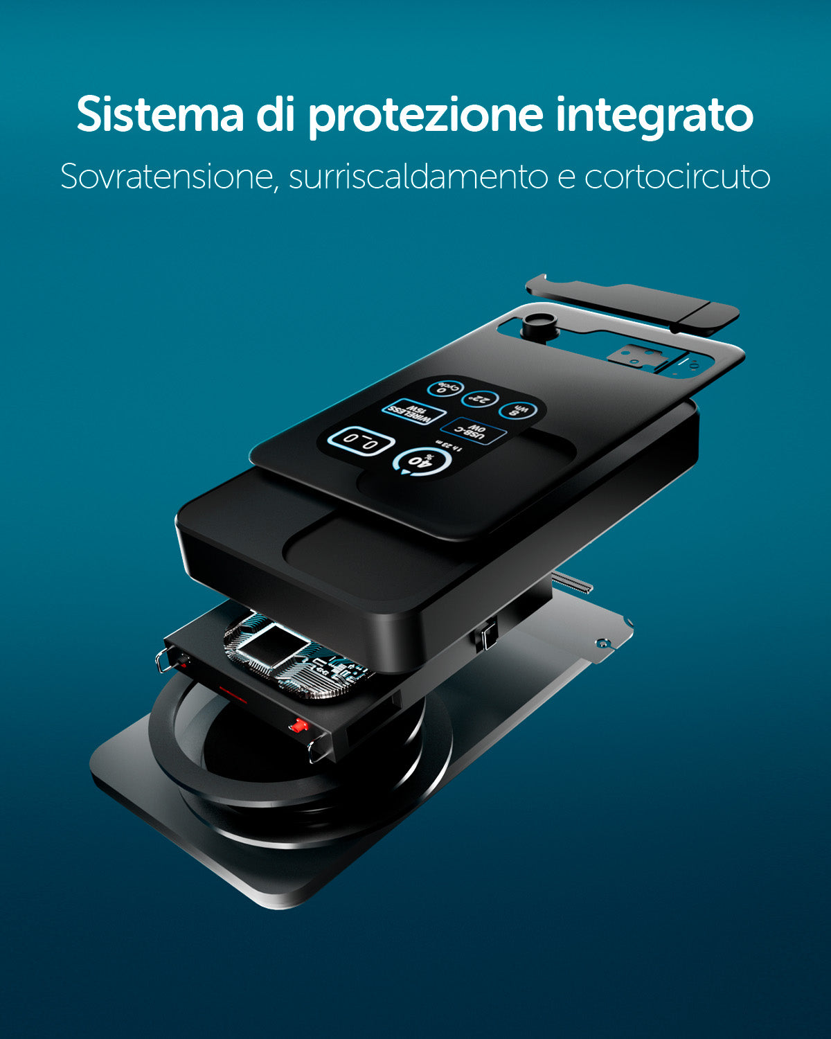 Power bank magnetico 10000 mAh compatibile MagSafe, Qi2 25W e display smart, porta USB-C PD 35W e stand integrato