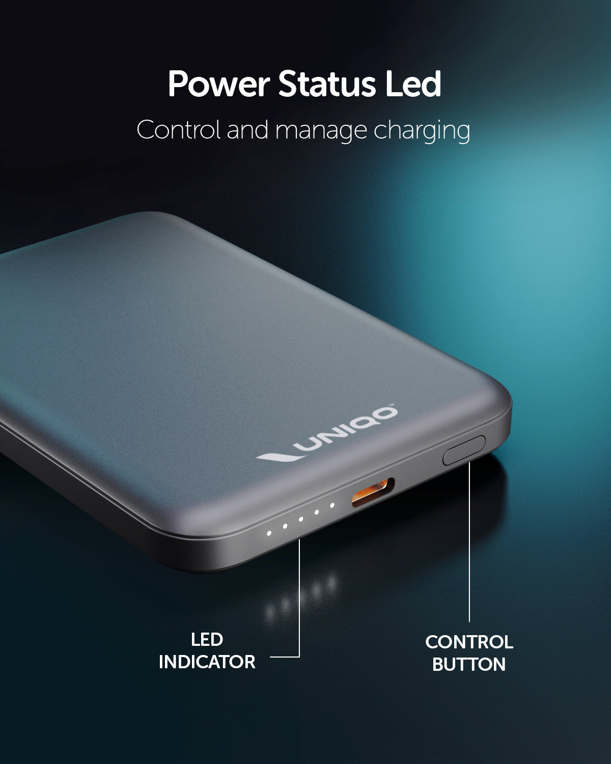 Power Bank 5000 mAh Power Flux compatibile MagSafe e con porta USB-C 20W