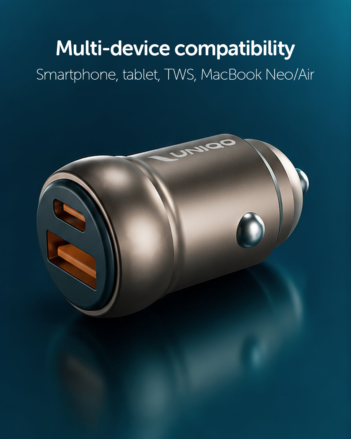 Caricatore auto USB-C e USB-A 30W Power Delivery