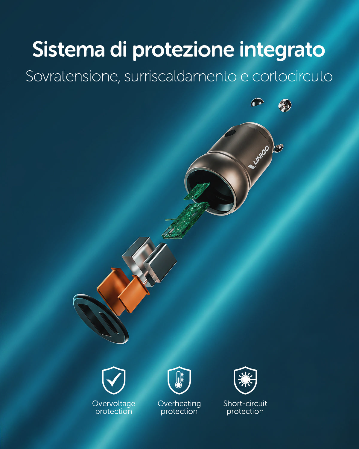 Caricatore auto USB-C e USB-A 30W Power Delivery