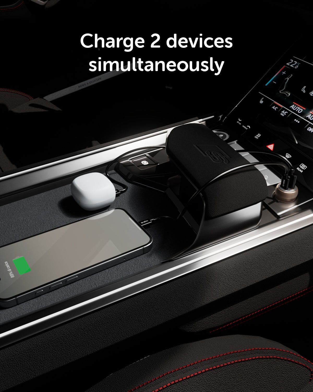 Caricatore auto USB-C e USB-A 30W Power Delivery