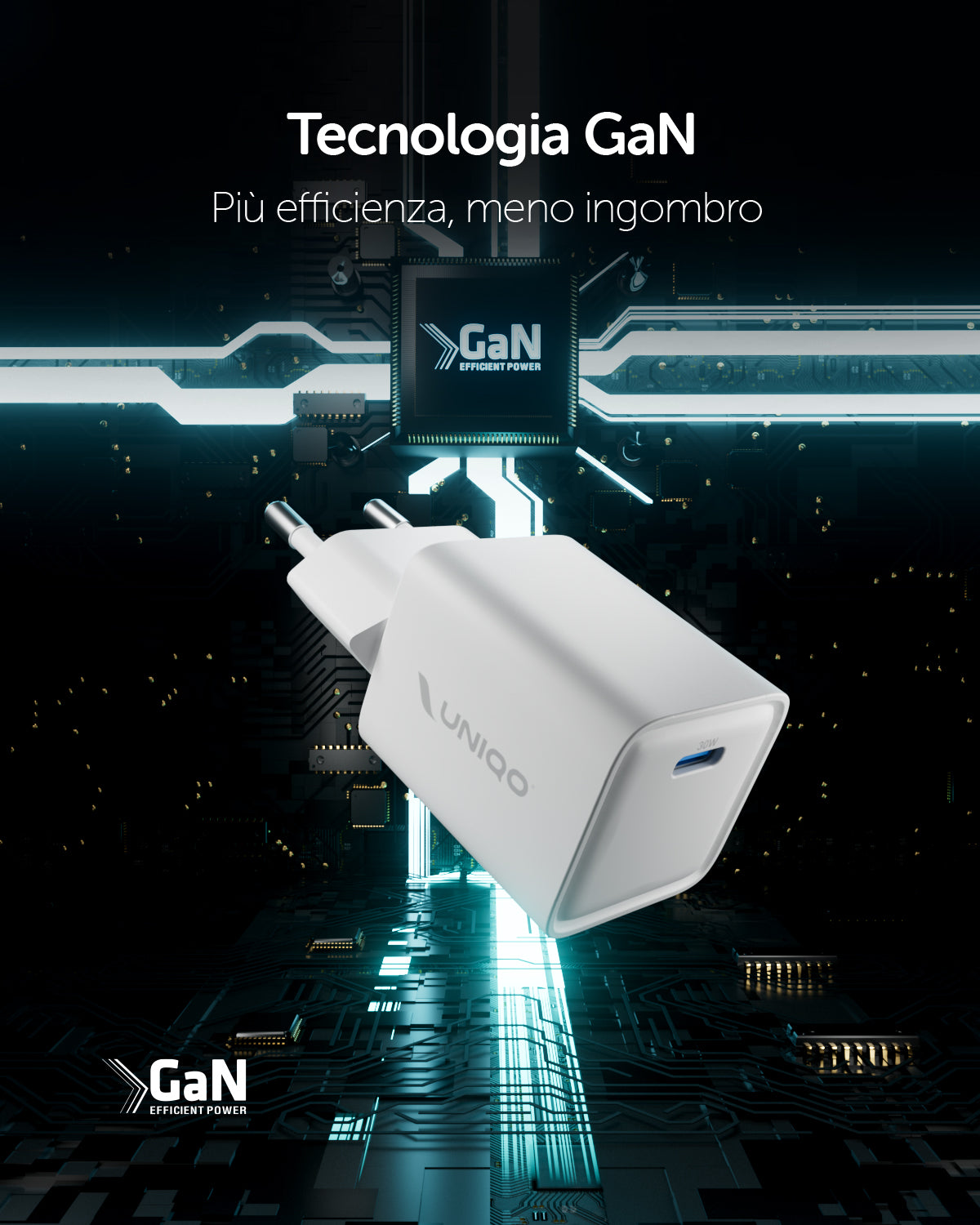 Cube 30 caricatore GaN compatto con porta USB-C 30W Power Delivery