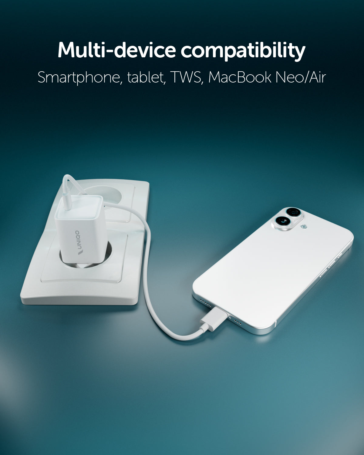 Cube 30 caricatore GaN compatto con porta USB-C 30W Power Delivery