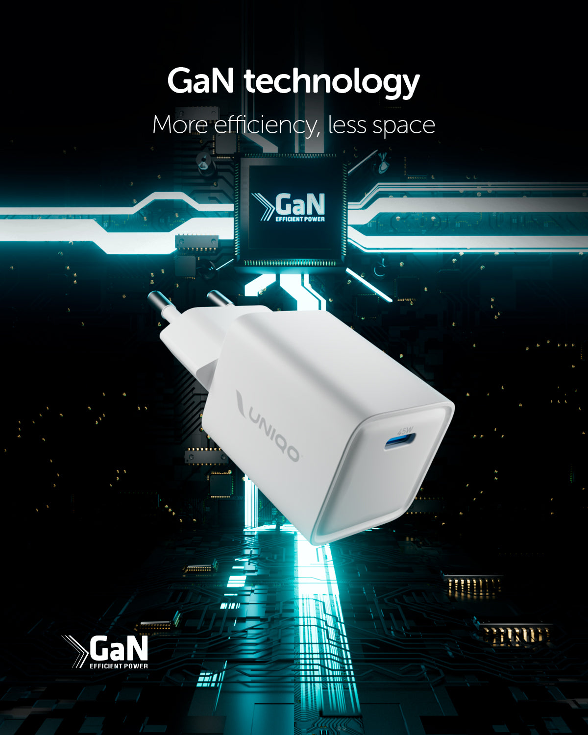 Cube 45 caricatore GaN USB-C 45W Power Delivery