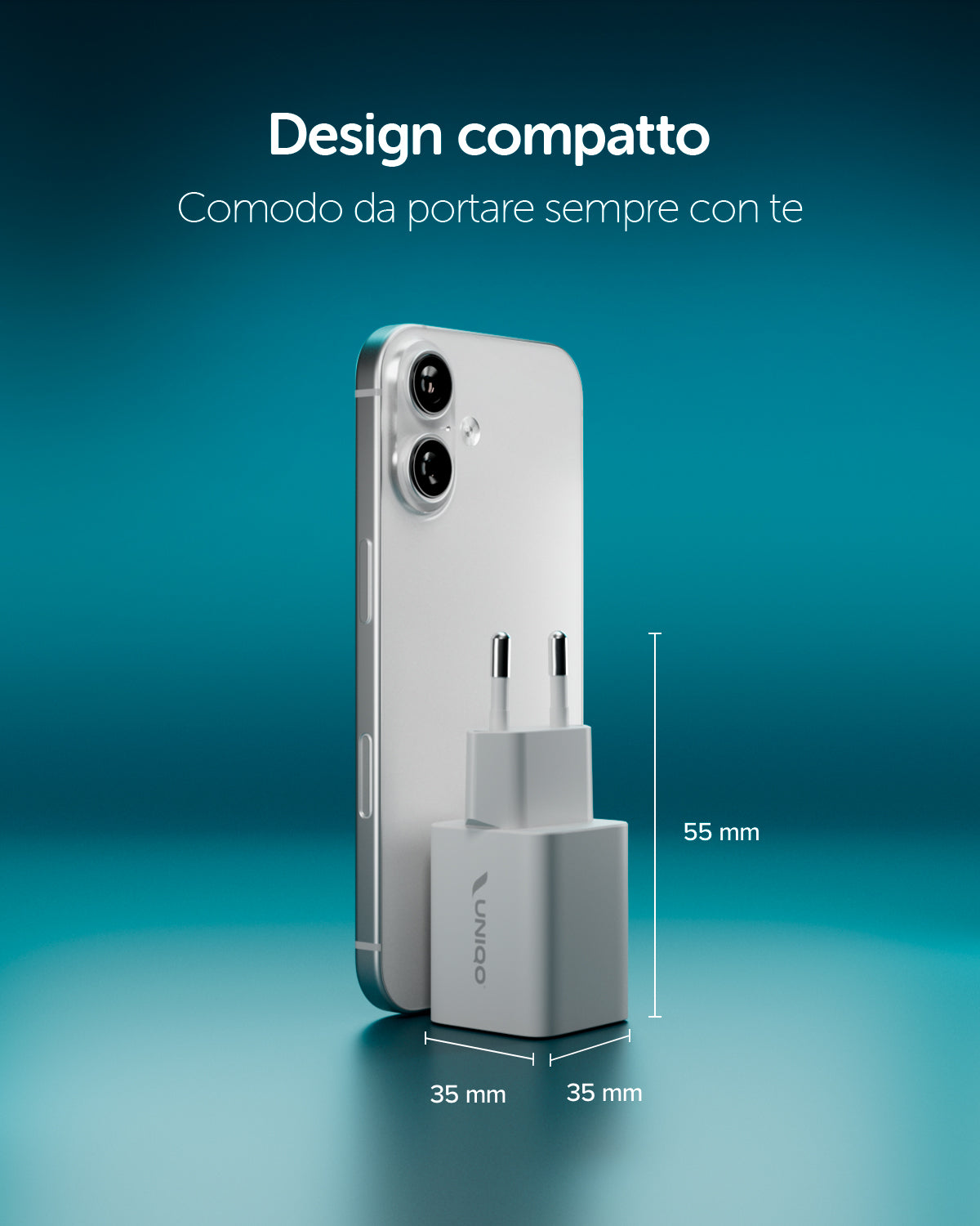 Cube 45 caricatore GaN USB-C 45W Power Delivery