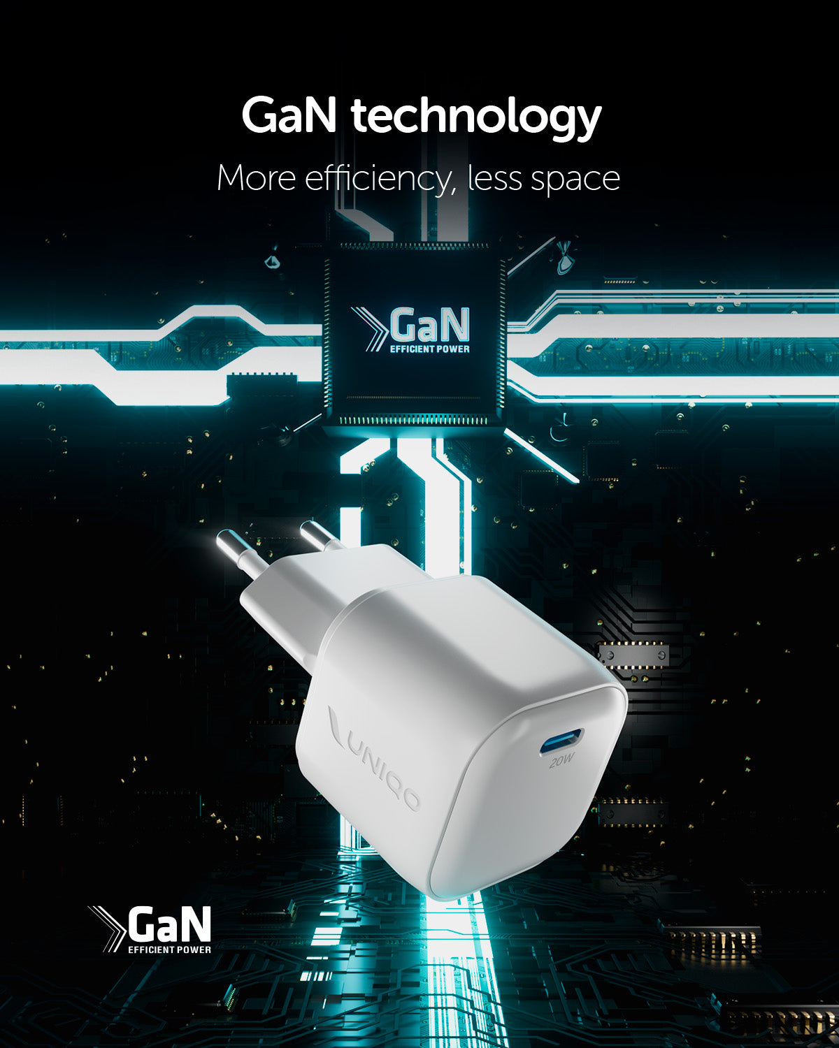 Kit caricatore GaN USB-C 20W con cavo intrecciato da 1,5 m