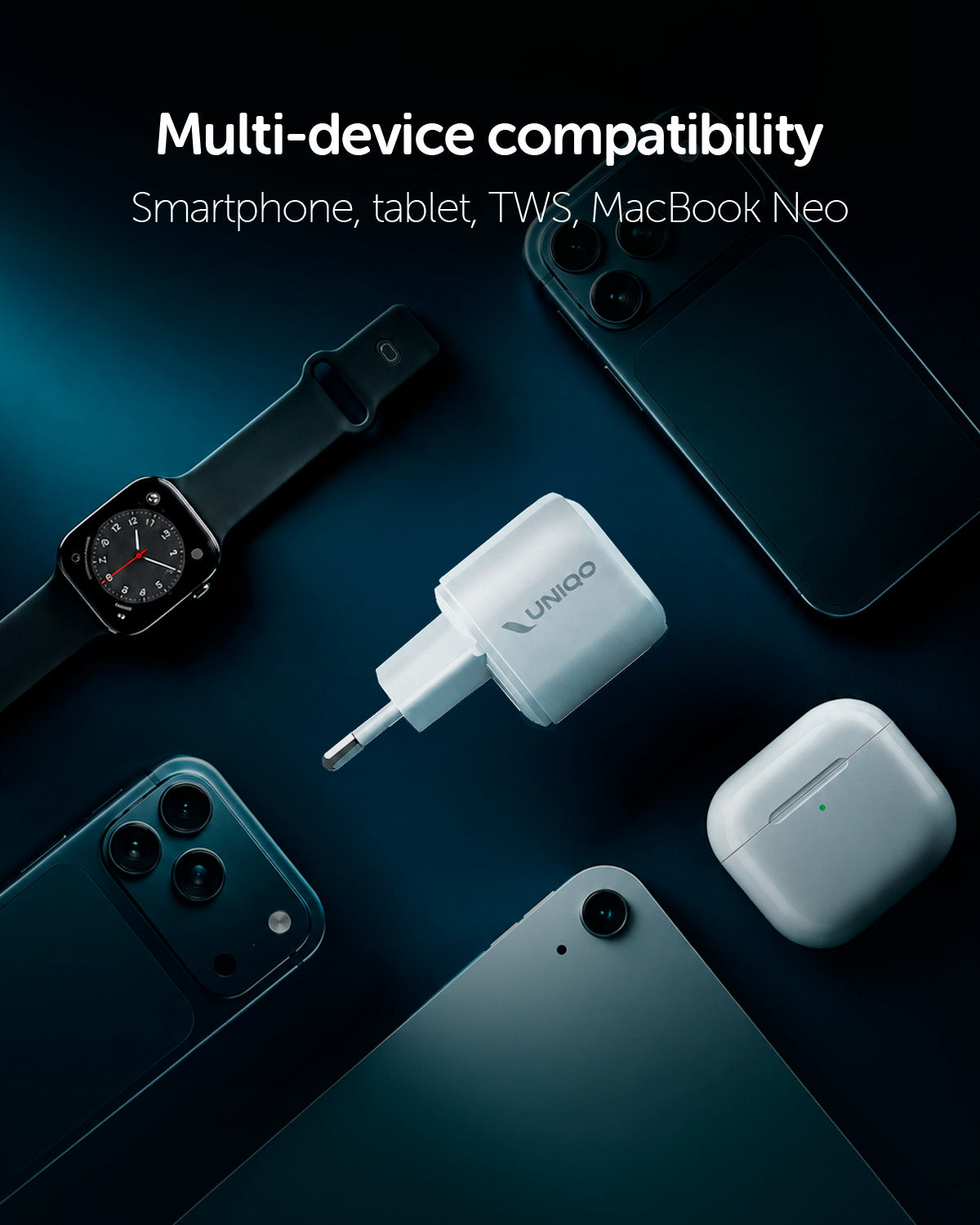 Kit caricatore GaN USB-C 20W con cavo intrecciato da 1,5 m