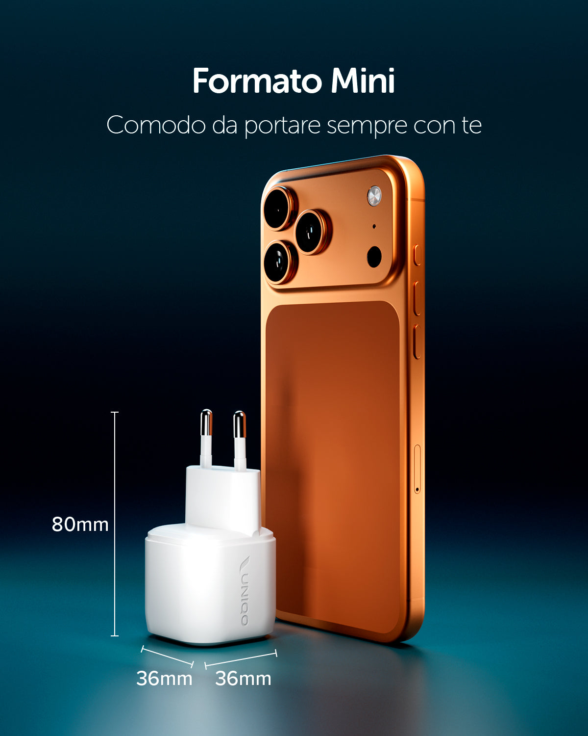 Kit caricatore GaN con due porte USB-C 100W e cavo intrecciato da 1,5 m