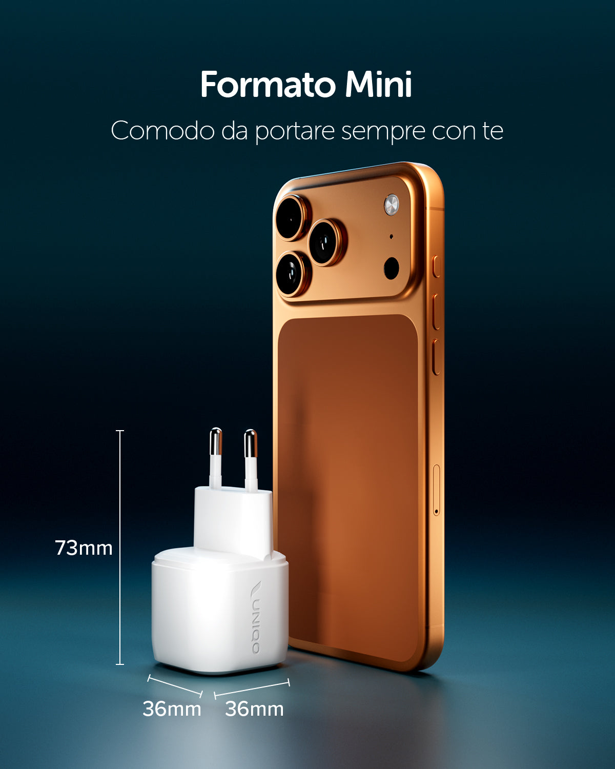 Kit caricatore GaN con due porte USB-C 65W e cavo intrecciato da 1,5 m