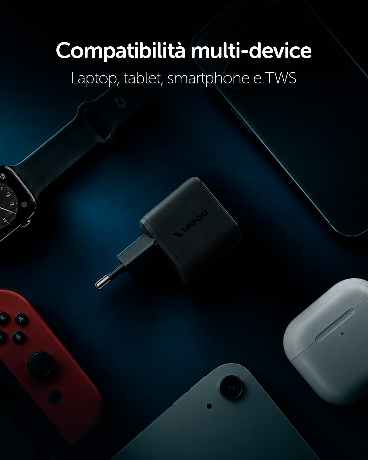 Kit caricatore 45W con una porta USB-C e display TFT integrato e cavo USB-C 1,5m
