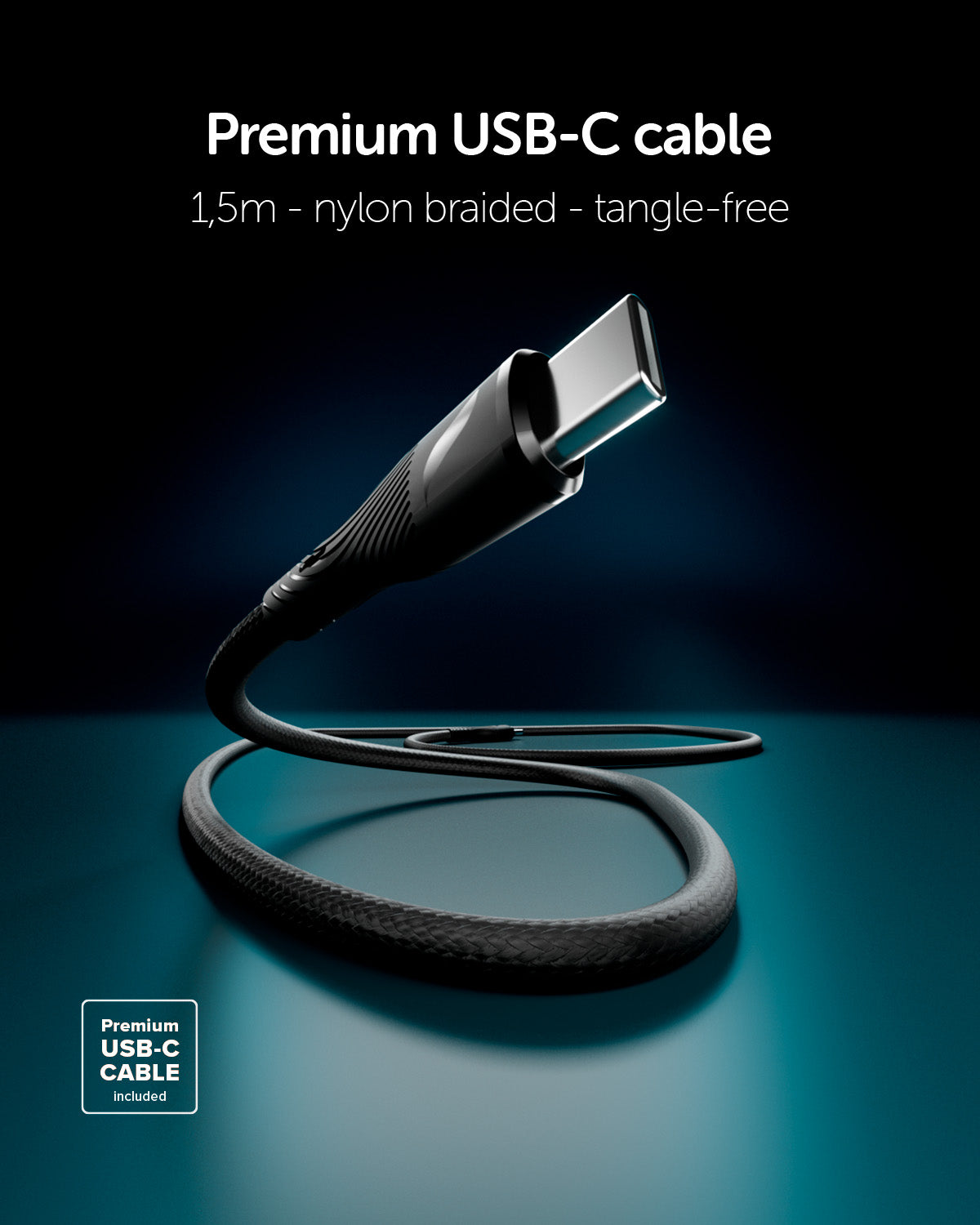 Kit caricatore 45W con una porta USB-C e display TFT integrato e cavo USB-C 1,5m