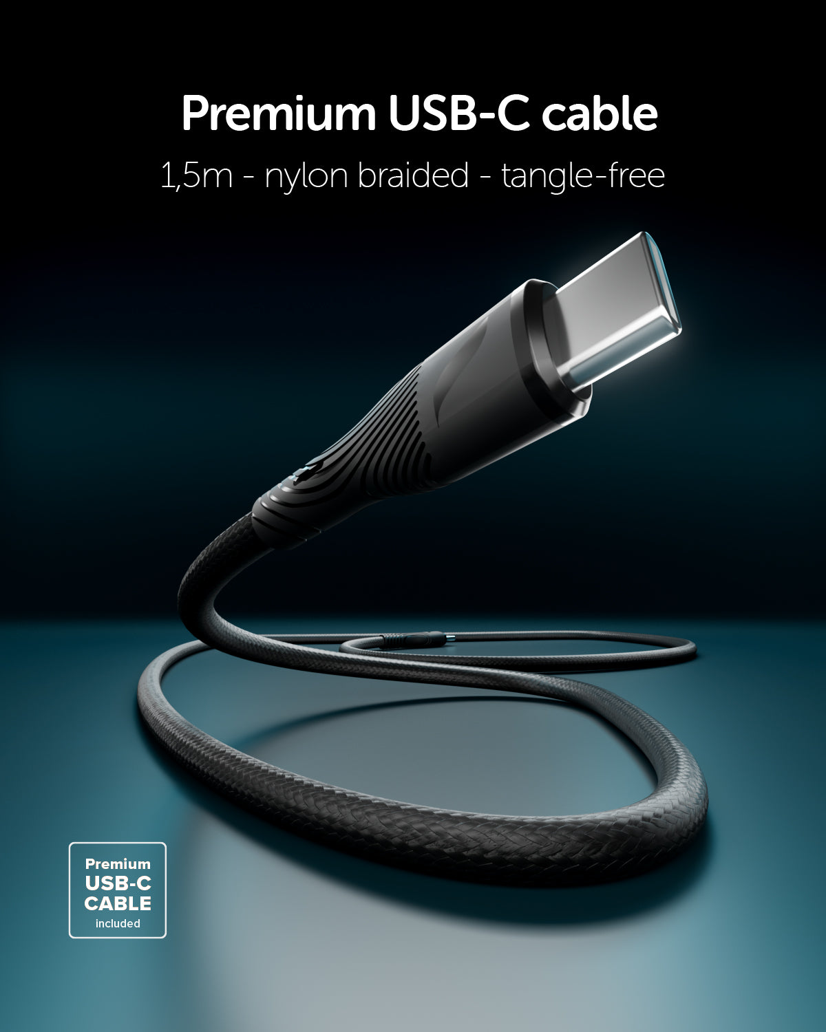 Kit caricatore GaN 70W con display TFT, 2 USB-C, USB-A e cavo incluso