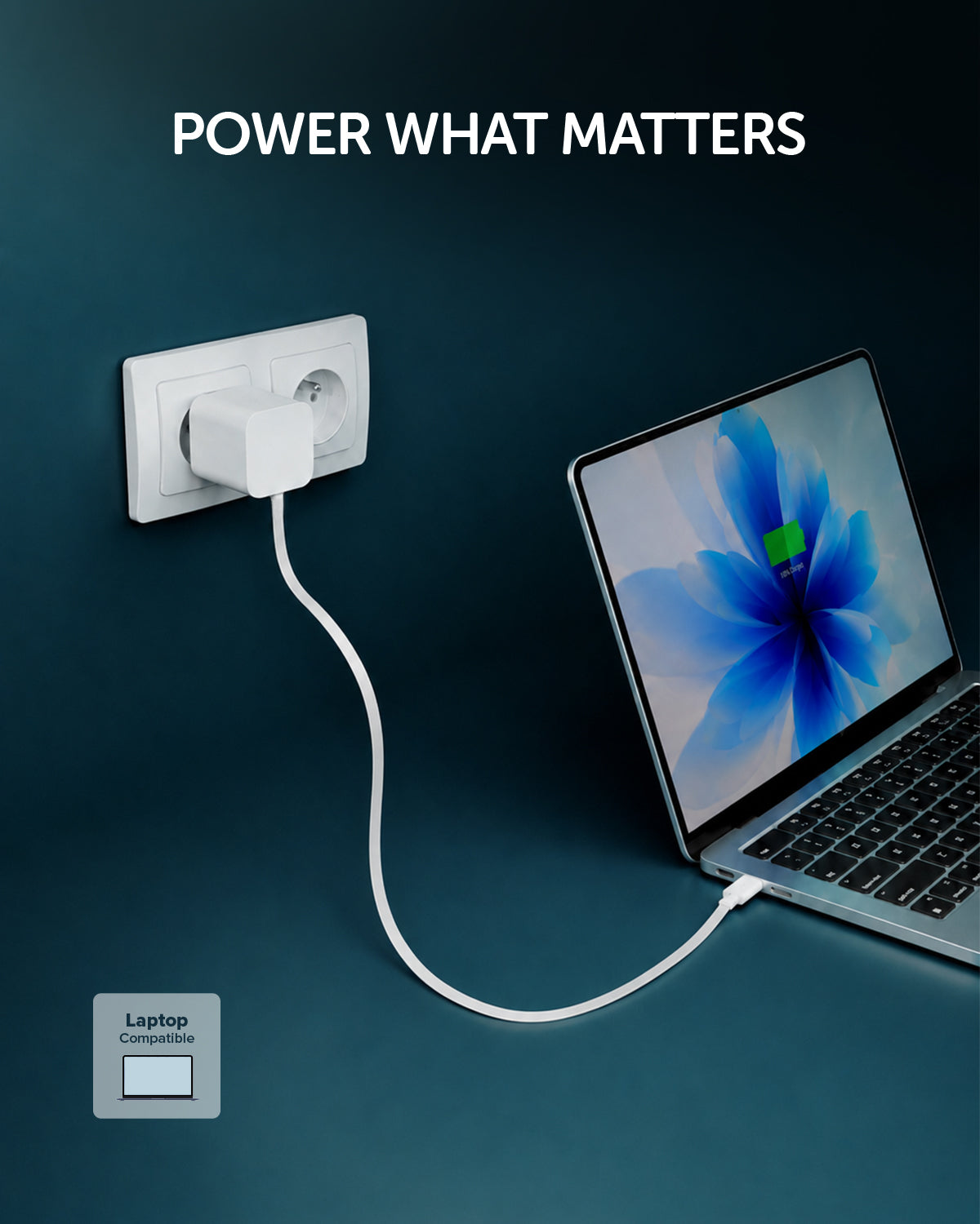 Caricatore da parete GaN 65W con spina pieghevole e cavo USB-C retrattile