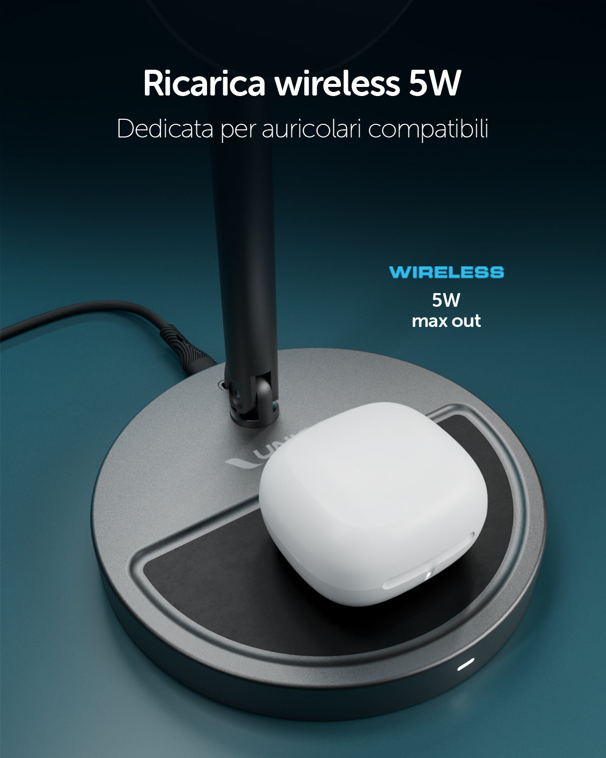 Base di ricarica wireless 2 in 1 pieghevole Qi2 35W con caricatore USB-C 45W e cavo incluso